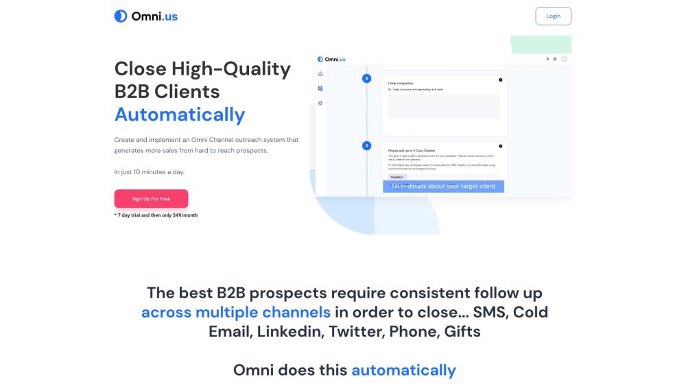 Omni Channel Outreach System: AI Tool for Automated B2B Outreach