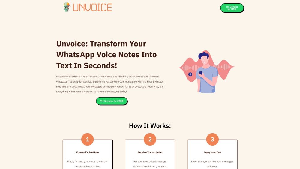 Unvoice Bot: WhatsApp AI Voice Transcriber