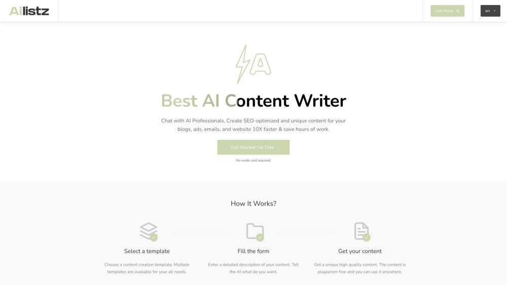 AiListz: AI Tool for Content Creation & Images