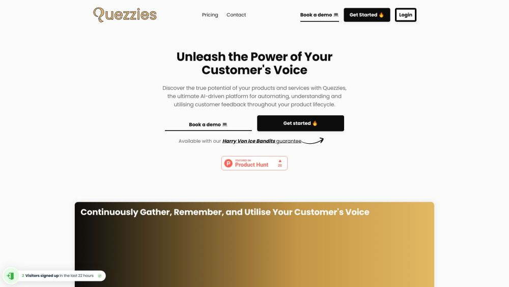 Quezzies - AI-Powered Customer Feedback & Engagement Solution: AI Tool for Smarter Customer Insights