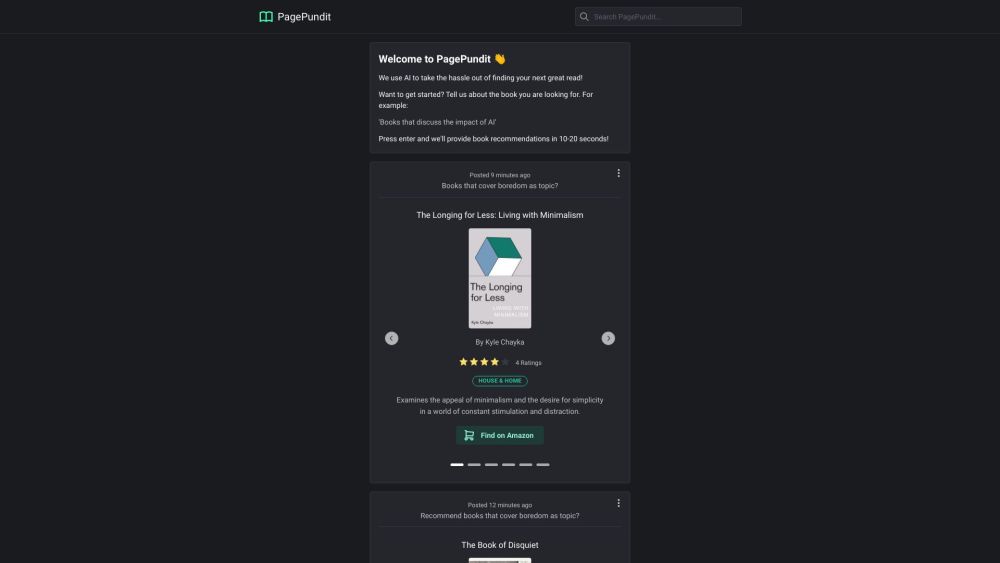 PagePundit: Your ultimate AI-powered book rec...
