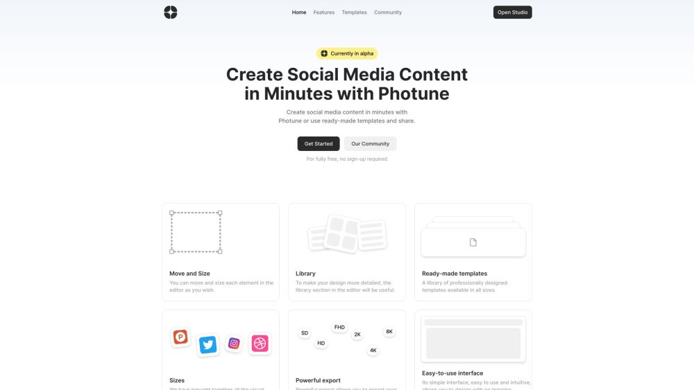Photune: AI Tool for Fast Social Media Visuals