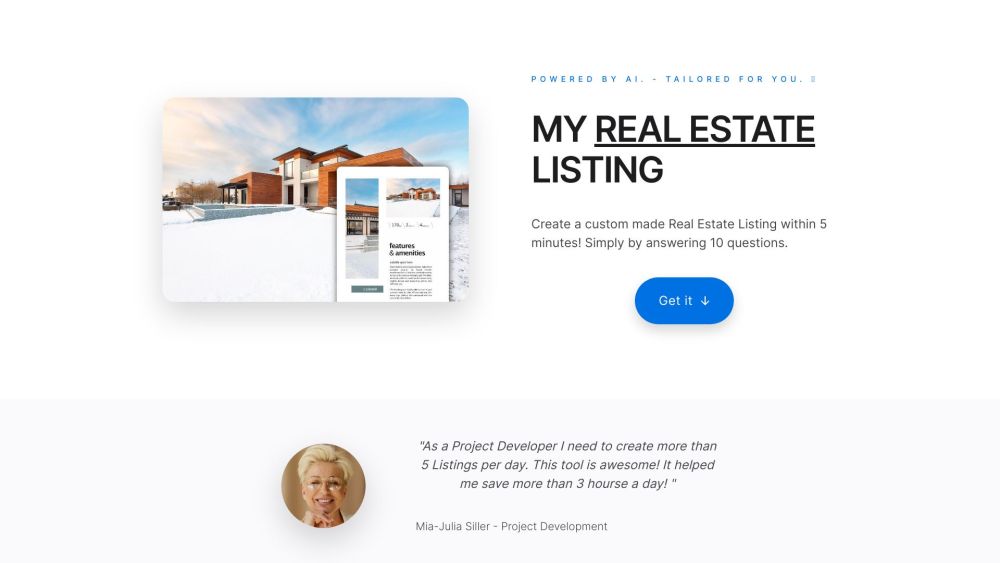 MY REAL ESTATE BROCHURE: AI Tool for Fast, Beautiful Custom Brochures