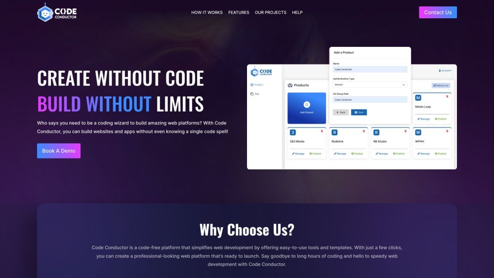 Code Conductor: AI Tool for SEO Websites & Apps