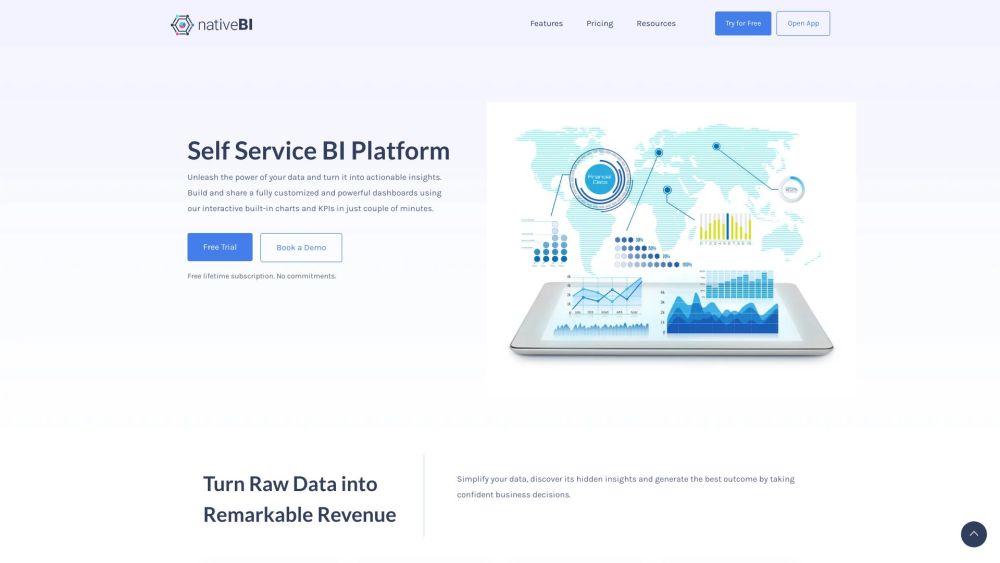 NativeBI: Self-Service Business Intelligence Platform with AI Tool