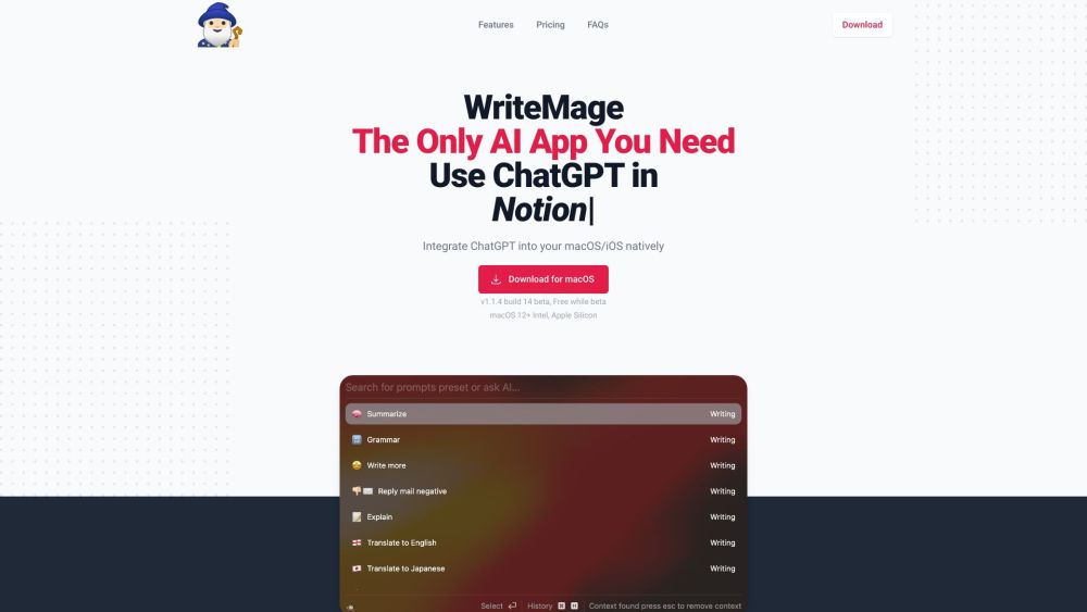 WriteMage: The AI Tool for macOS and iOS