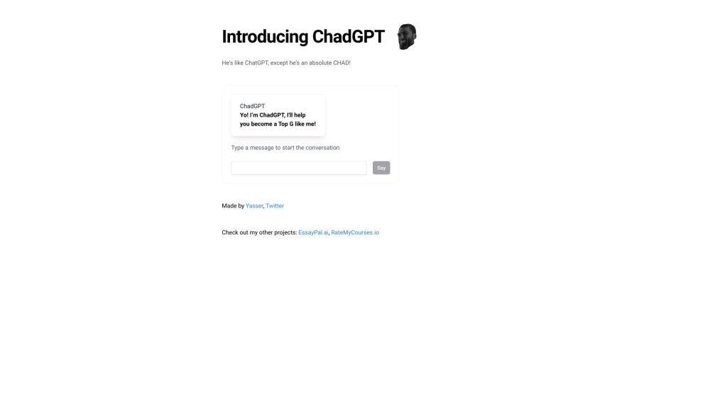 ChadGPT: AI Tool for Confidence & Social Skills Development