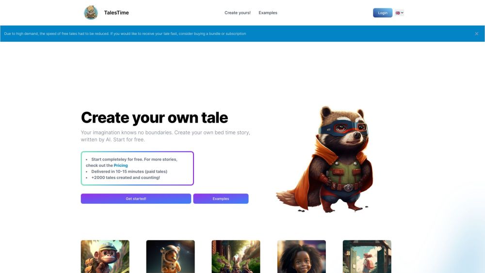 TalesTime: AI Tool for Personalized Bedtime Stories