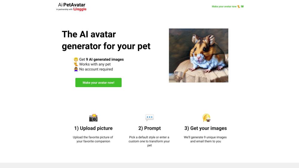 AiPetAvatar.com: AI Tool for Pet Avatars