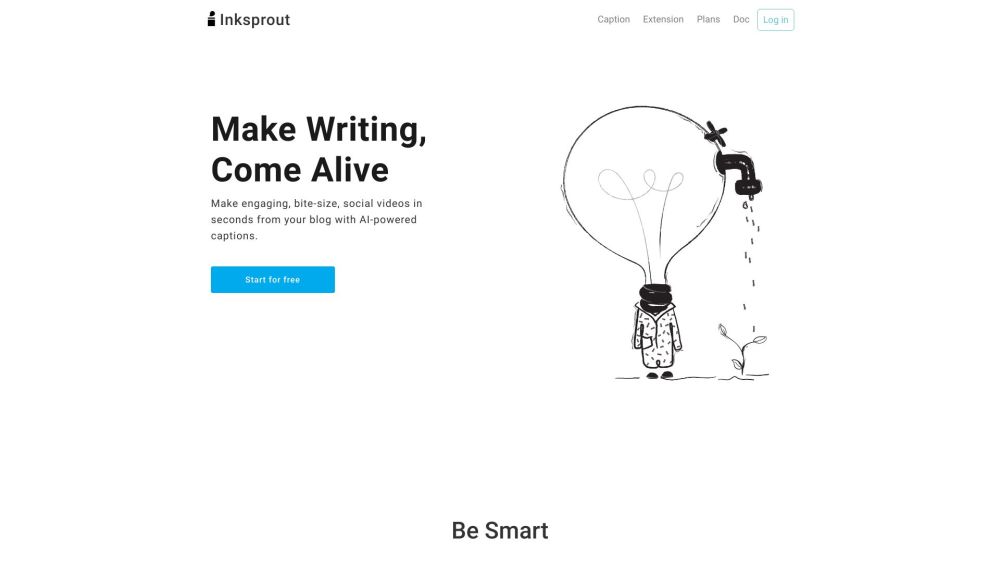 Inksprout Website screenshot