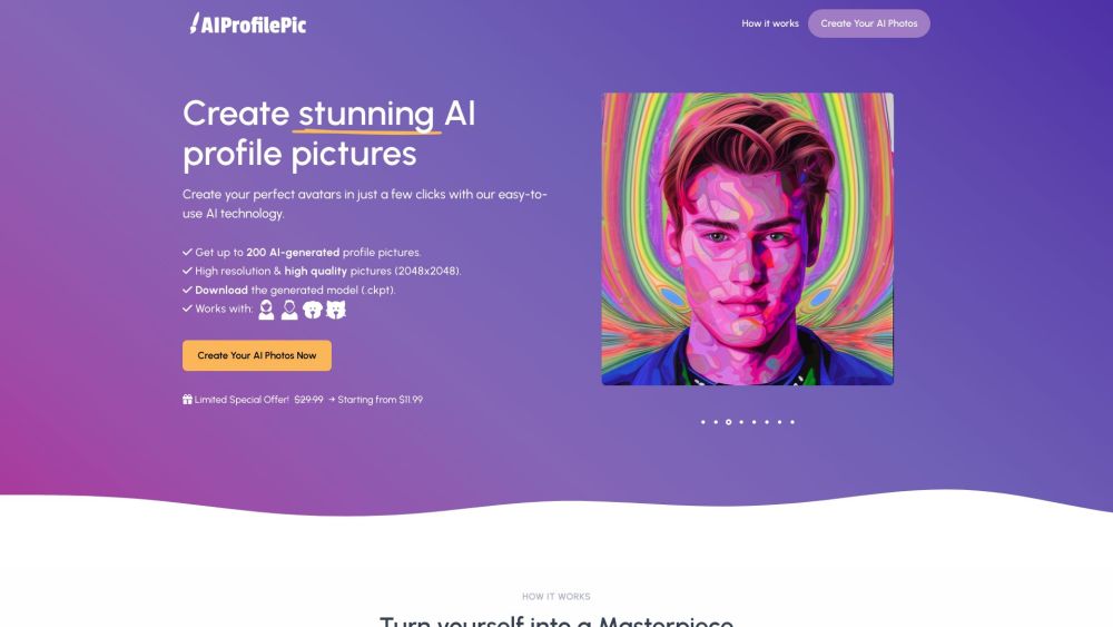 AIProfilePic.art: AI Tool for Stunning Profile Pictures
