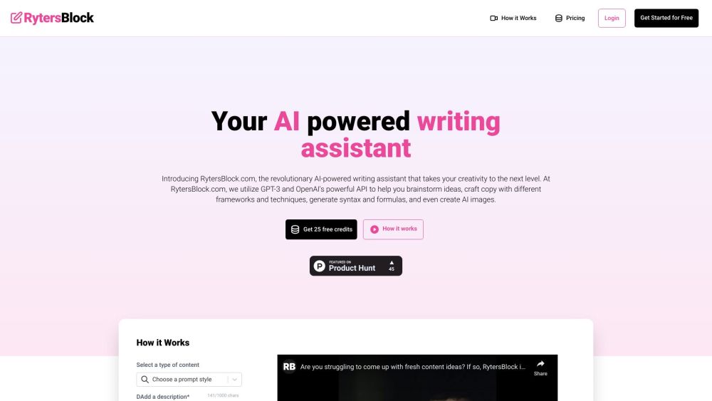 RytersBlock: AI Tool for Real-Time Writing Help