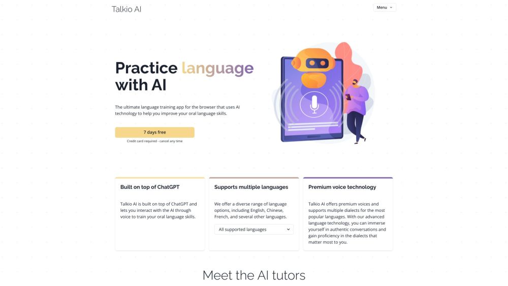 Talkio AI: Ultimate AI Tool for Language Mastery