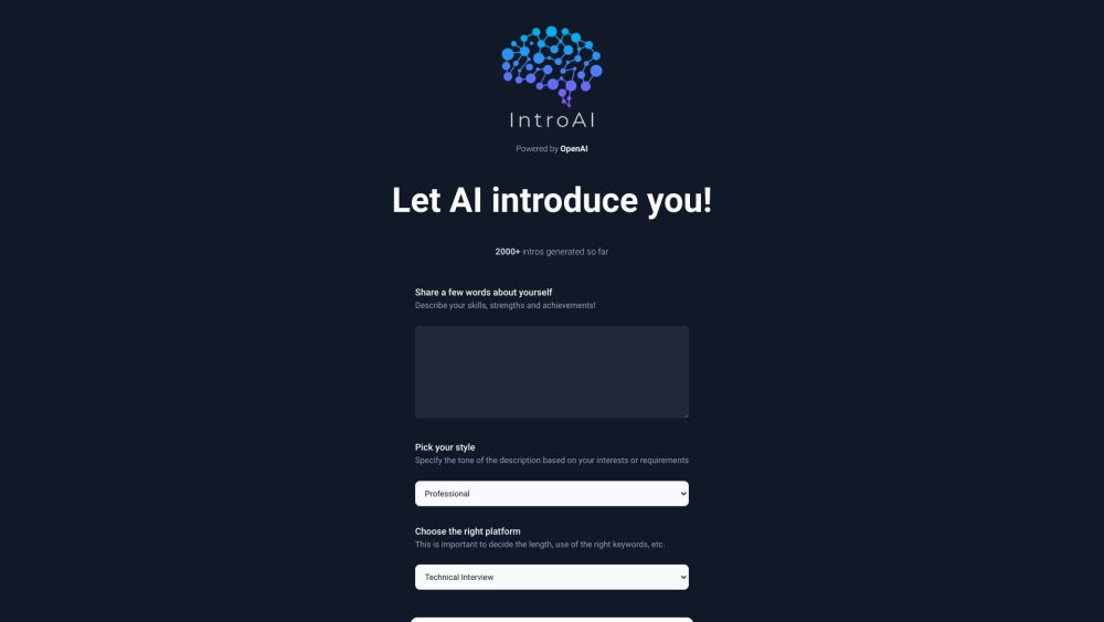 IntroAI: Free AI Tool for Personalized Intros