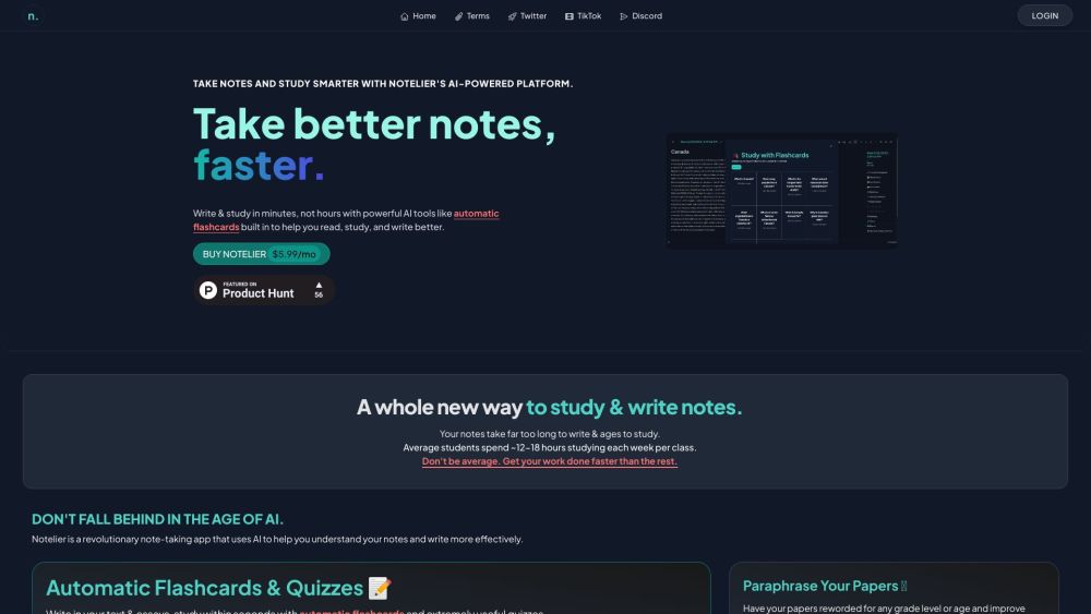 Notelier: AI Tool for Powerful Notes & Essays