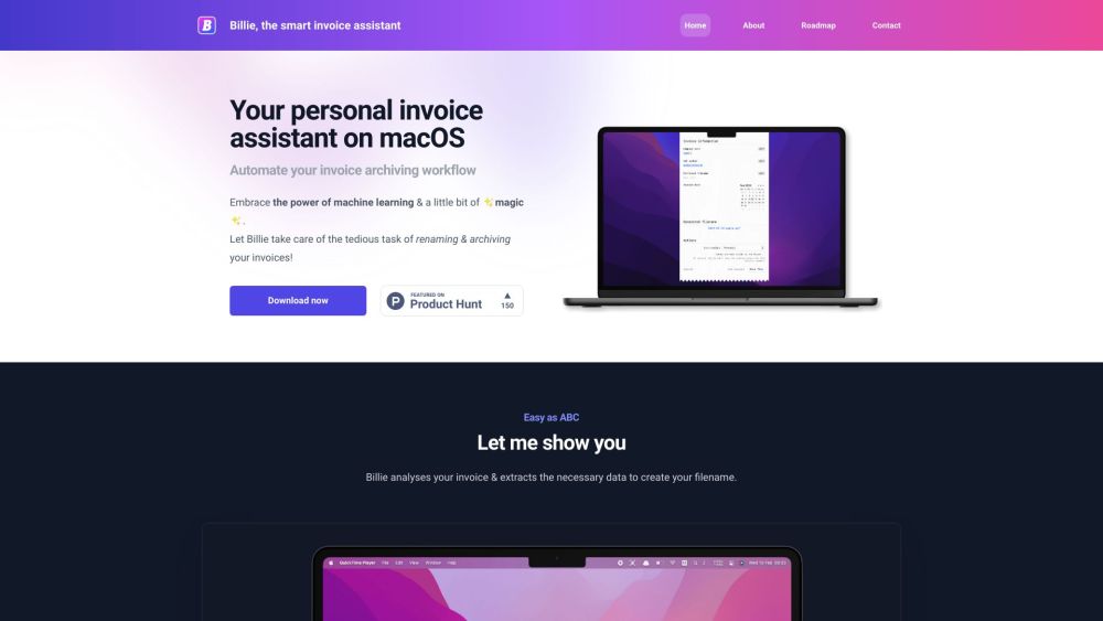 Billie on macOS: AI Tool for Invoice Management