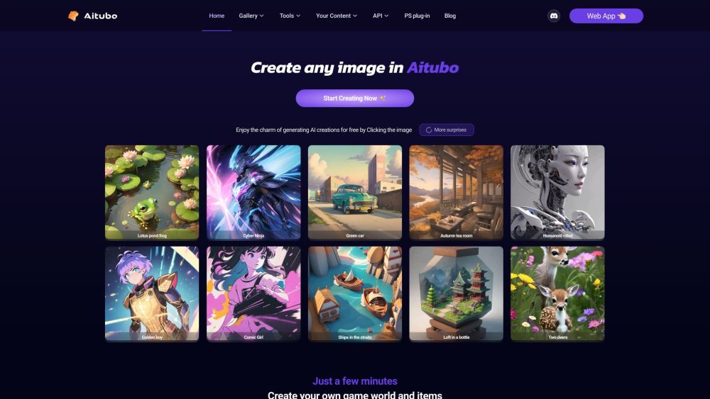 Aitubo: Free AI Tool for Art & Image Creation