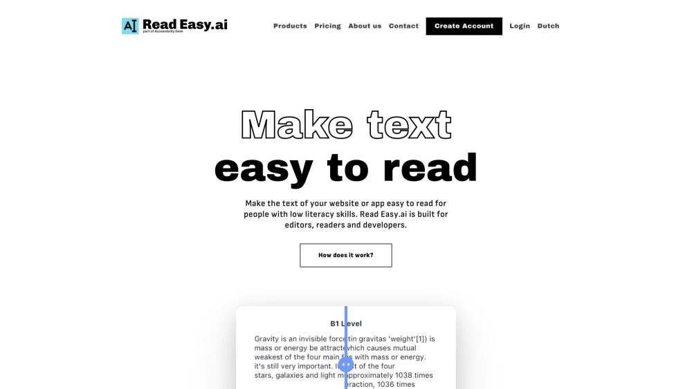 Read Easy.ai: AI Tool for Website & App Text Readability