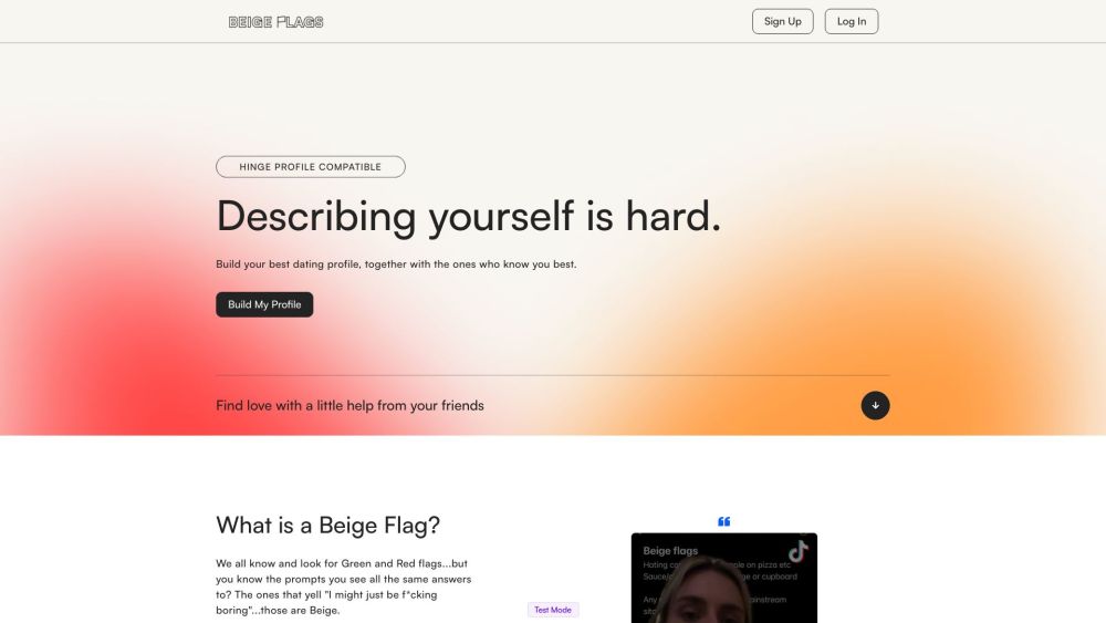 Beige Flags: AI Tool for Online Presence