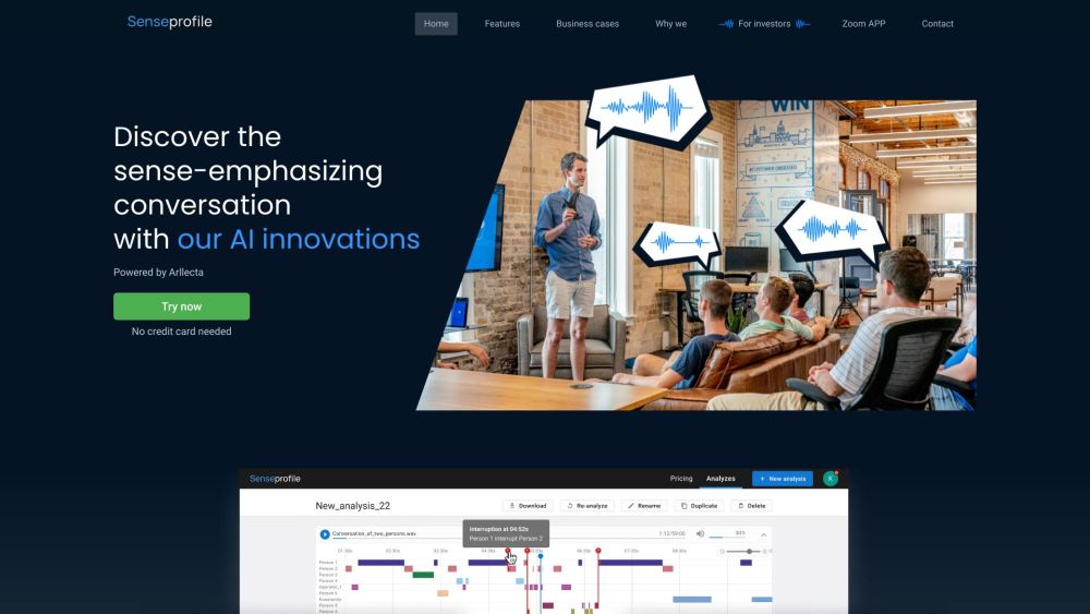 SenseProfile: AI Tool for Rich Individual Profiles