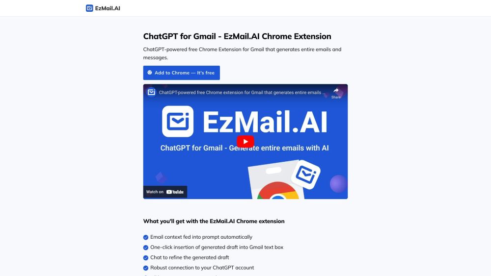 EzMail.AI: Boost Productivity with AI Tool