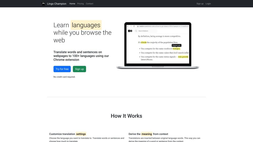 Lingo Champion: Language Learning AI Tool