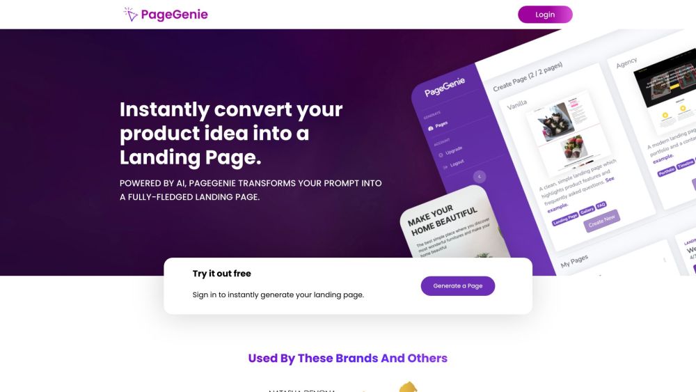 PageGenie: AI SEO Content Service Transforms Prompt into Landing Page