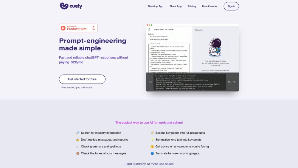 Cuely: AI-assisted work app, chatGPT AI tool