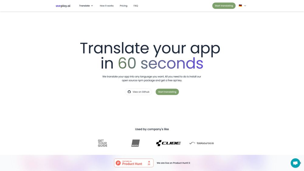 weploy.ai: AI Tool for App Translation