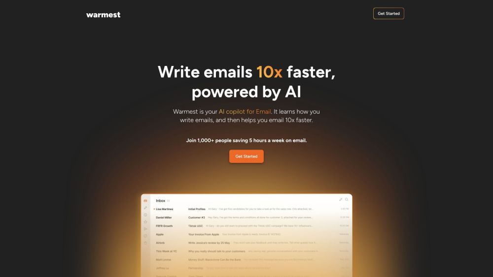 Warmest.ai: AI Tool for Instant Personalized Emails