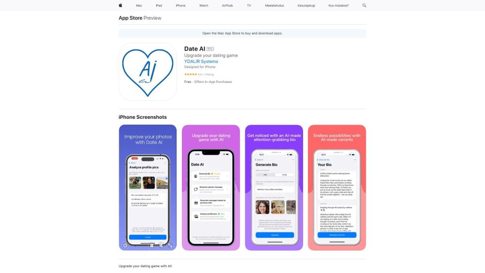 Date AI Website screenshot