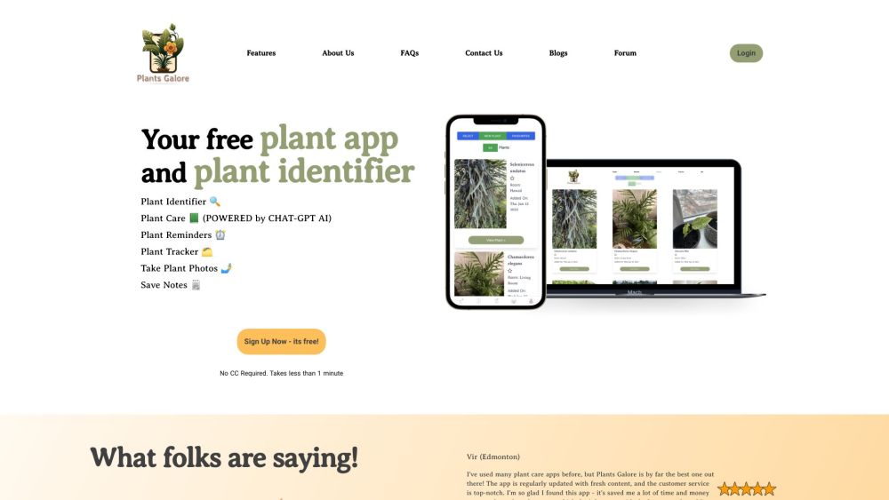 Plants Galore: AI Tool for Plant Care & Tracking