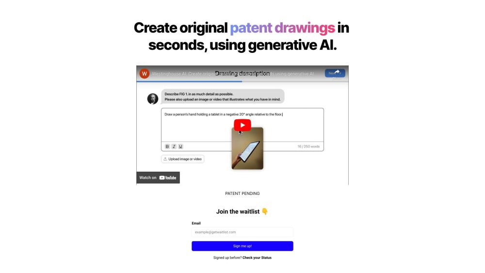Westinghouse.ai: AI Tool for Patent Drawings