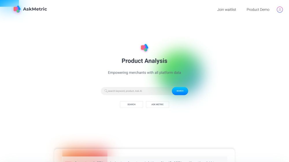 AskMetric: ai tool Product Name Insights
