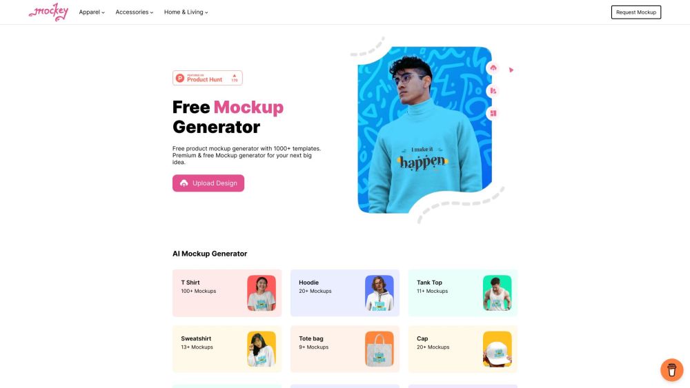 Mockey: Free AI Tool to Create Product Mockups