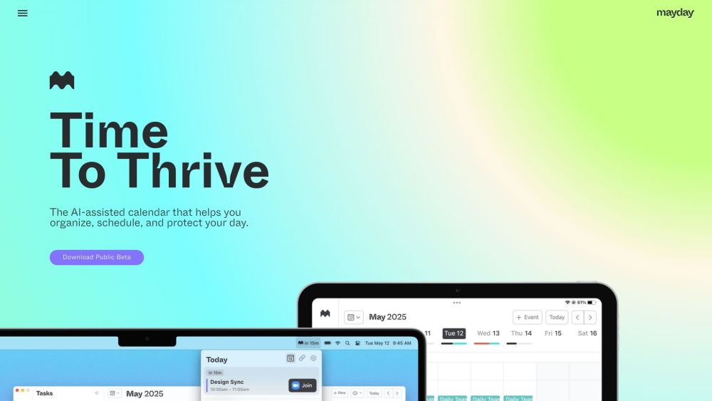 Mayday: The AI-Assisted Calendar: AI Tool for Smart Scheduling