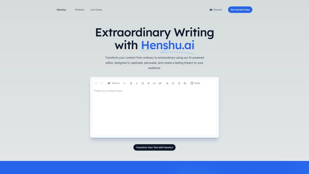 Henshu - Writing Made Extraordinary: AI Tool