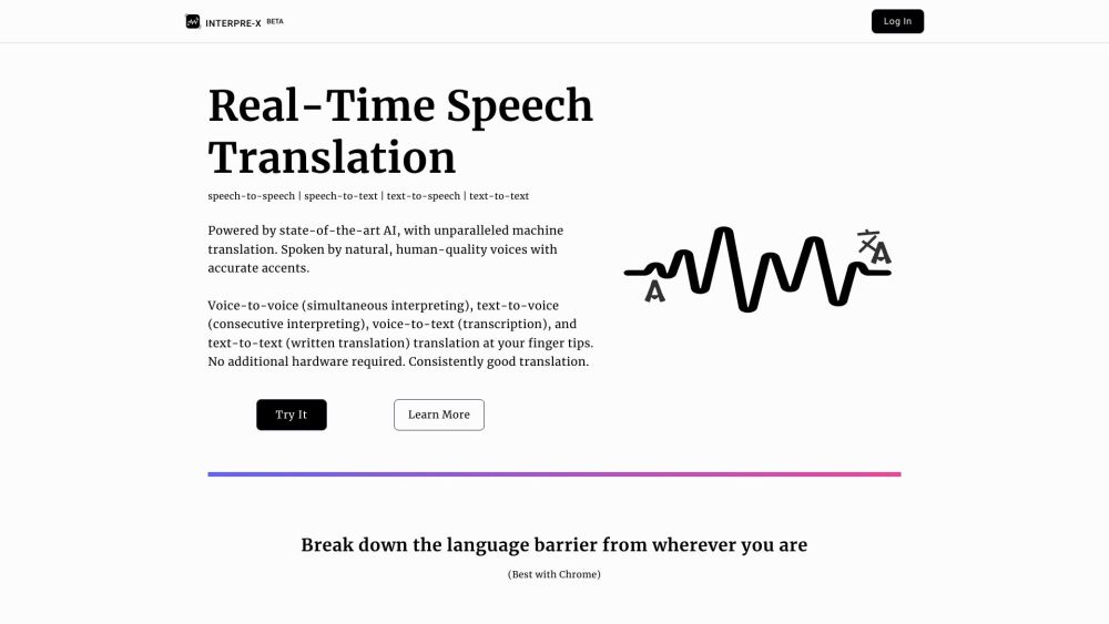 Interpre-X: Real-Time Speech Translation AI Tool