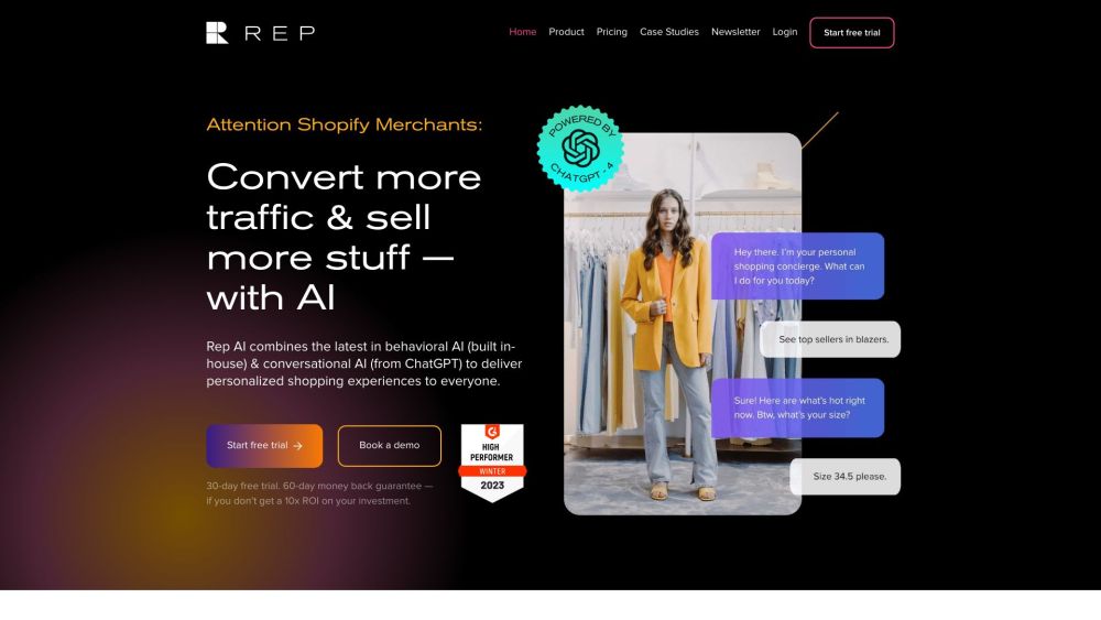 Rep AI Home: AI Tool for Personalized Sales