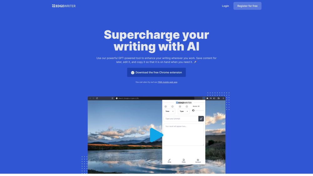 EdgeWriter: AI Tool for Enhanced Writing Control