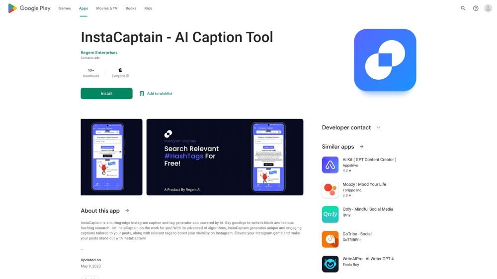 InstaCaptain: AI Tool for Captions & Tags