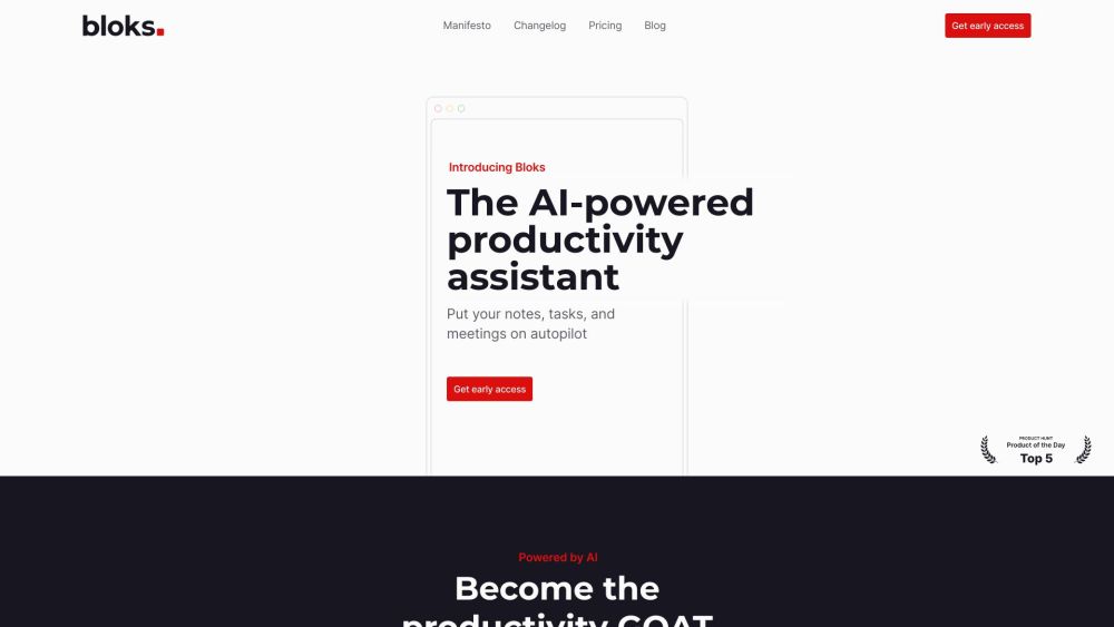 Bloks: AI Tool for Productivity & Organization