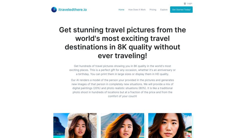 itraveledthere.io: AI Tool for 8K Travel Images