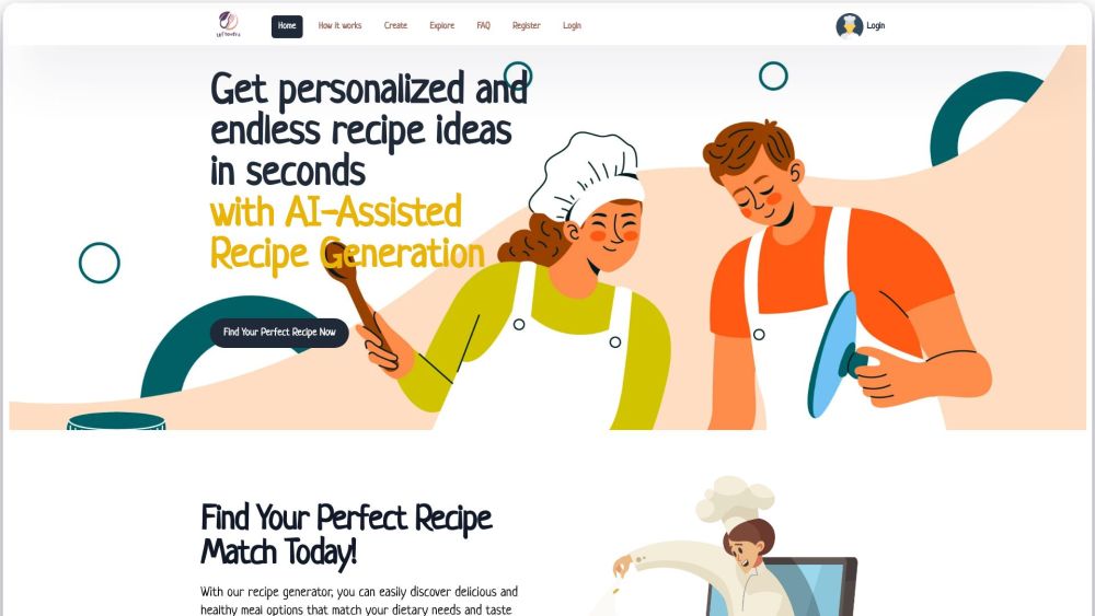 Leftovers: Endless Recipes using AI Website screenshot