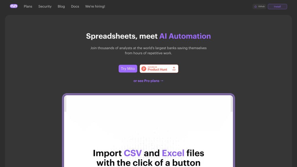 Mito: Python Spreadsheet Automation & Code Gen. Tool