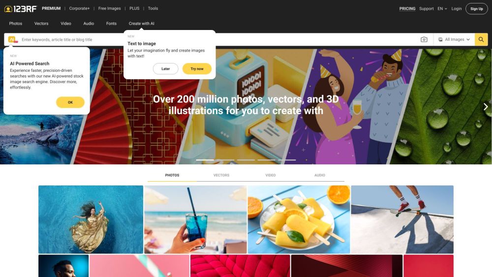 123RF: Find Your Perfect AI Tool for Royalty-Free Stock Content