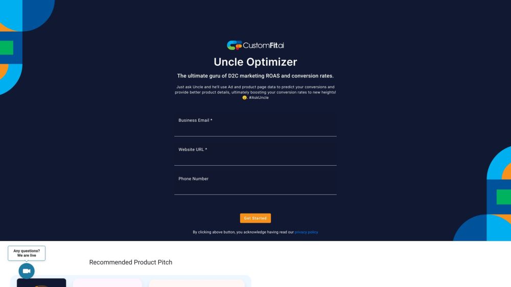 Uncle Optimizer D2C Landing Page Analyzer: AI Tool for Conversion Rate Optimization