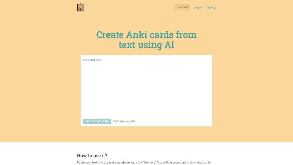 AI To Cards: Anki Flashcards AI Tool