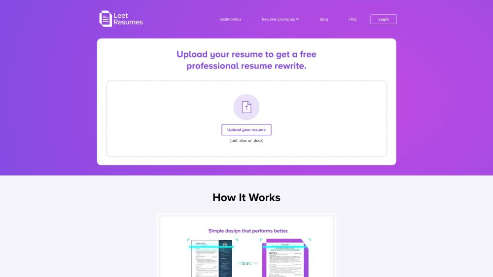 Leet Resumes: AI Tool for Free Professional Resumes