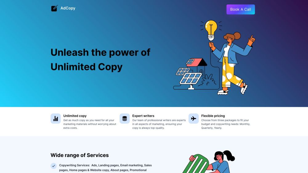 AdCopy: Unlimited Copy for AI Tool